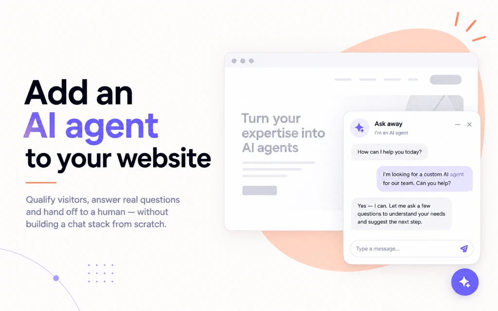 How to add an AI agent to your website that helps instead of annoying people