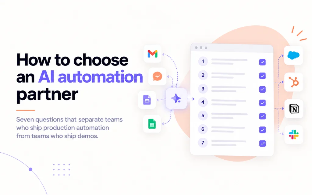 How to choose an AI automation partner (without buying another demo).